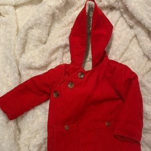 Hanna Andersson - VGUC - Toddler cord Sherpa lined hooded jacket.
